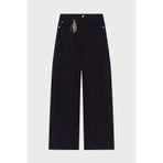 Emporio Armani Pamuk Karışımlı Wide Leg Yüksek Bel Bol Paça Jeans Bayan KOT PANTOLON EW000737 AF21094 MC002