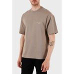 Emporio Armani Pamuk Oversize Bisiklet Yaka Logolu T Shirt Erkek T Shirt EM001060 AF13715 U6107 - Vizon