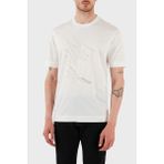 Emporio Armani Pamuklu Regular Fit Bisiklet Yaka T Shirt Erkek T Shirt EM001023 AF13747 M6091 - Beyaz - 2XL