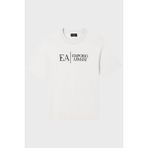 Emporio Armani Pamuklu Regular Fit Logolu Bisiklet Yaka T Shirt Erkek T Shirt EM005551 AF25183 F0038 - Beyaz - 3XL