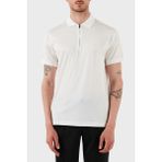 Emporio Armani Pamuklu Regular Fit Yarım Fermuarlı Polo Yaka T Shirt Erkek Polo Yaka T Shirt EM001082 AF10017 U0003 - Beyaz - 2XL