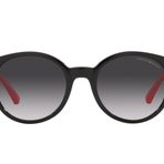 Emporio Armani Parlak Siyah Gradyan Gri 47 mm EK4185 Yuvarlak Kadın Güneş Gözlüğü