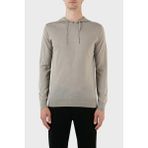 Emporio Armani Regular Fit Kapüşonlu Yün Karışımlı Triko Kazak Erkek Kazak 8N1MUW 1mjwz 0643 - Vizon