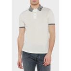 Emporio Armani Streç Pamuklu Regular Fit Düğmeli Polo Yaka T Shirt Erkek Polo Yaka T Shirt EM000852 AF12955 F0067 - Beyaz