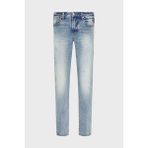 Emporio Armani Streç Pamuklu Slim Fit Düşük Bel Dar Paça Jeans Erkek Kot Pantolon EM000121 AF17485 MB002 - Lacivert - 32