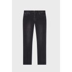 Emporio Armani Streç Pamuklu Slim Fit Normal Bel Düz Paça Jeans Erkek Kot Pantolon EM000121 AF15954 M8001 - Siyah - 30