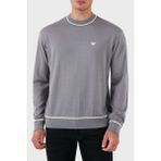 Emporio Armani Yün Regular Fit Bisiklet Yaka Kazak Erkek Kazak 6D1MXH 1mjlz F625 - 2XL - Gri