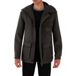 Emporio Armani Yün ve Kaşmir Karışımlı Regular Fit Kapüşonlu Mont Erkek MONT EM003183 AF18229 U8112