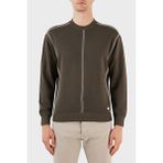 Emporio Armani Yünlü Jakarlı Çizgi Desenli Bisiklet Yaka Regular Fit Kazak Erkek Kazak 6R1MX3 1mozz 0440 - Kahverengi