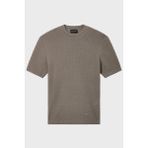Emporio Armani Yünlü Regular Fit Bisiklet Yaka Kısa Kollu Kazak Erkek Kazak EM005303 AF23553 F1040 - Bej