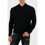 Emporio Armani Yünlü Regular Fit Yarım Fermuarlı Kolej Yaka Kazak Erkek Kazak 6D1MXP 1mkdz 0999 - S - Siyah