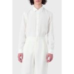 Emporio Armani%100 Keten Regular Fit Gömlek, Erkek, Uzun Kol, Beyaz, L Beden