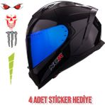 Emporium Ncr Stream Kapalı Kask Mavi Vizörlü (Ece-06) - XL