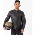 Emporium Retro Motosiklet Deri Mont Suya Dayanıklı 2XL Siyah Erkekler İçin Premium Kalite