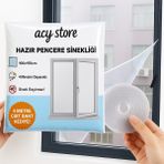 Empressco 100X150 cm Hazır Pencere Sinekliği, Tak & Çıkar, Tül, Bant Hediye - 001-Renkli - Seçenek 1