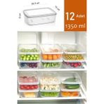 Empressco 12'li 1350 ml Derin Dondurucu ve Mikrodalga Saklama Kabı Seti - Ahşap Rengi - Seçenek 1