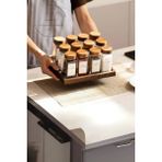 Empressco 12’li Bambu Kapaklı Cam Baharatlık Takımı, Şık ve Fonksiyonel Set - Ahşap - 1 lt