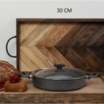 Empressco 30 cm Granit Karnıyarık Tenceresi, Dayanıklı ve Şık Tasarım - Altın - Seçenek 1