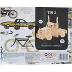 Empressco 3D Ahşap Tır Puzzle 24 Parça Kendin Yap Kit, Boyanabilir ve Eğlenceli Tasarım - Seçenek 1 - 1BW-Beyaz