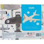 Empressco 3D Ahşap Uçak Puzzle 35 Parça Kendin Yap Kit, Boyanabilir, Eğlenceli ve Öğretici - Seçenek 1 - 1BW-Beyaz