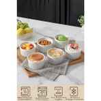 Empressco 6'lı Sufle ve Kek Fırın Kabı Seti, Dayanıklı ve Şık Tasarım - Seçenek 1 - (ClearEyelets)Black-RadiantOrchid