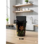 Empressco Abnturk 3 Litre Click Kapaklı Küçük Boy Siyah Çiçek Desen Çöp Kovası - Fiyatı, Yorumları - Seçenek 1 - 11-Kırmızı