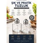 Empressco Adaptoll Mini Cam Tuzluk Biberlik Seti 2’li Kare Baharatlık Paslanmaz Çelik Kapaklı Şeffaf Cam Sofra Tuzluk Baharat Kabı Modern Dekoratif Tuzluk Biberlik Takımı - Fiyatı, Yorumları - Kestane Akaju - Seçenek 1