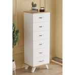Empressco Aeka AE-3038 Belinda 6 Çekmeceli Beyaz Çam Şifonyer Komodin 132*45*36 cm - Fiyatı, Yorumları - Ahşap