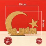 Empressco Ahşap Boyama Seti 29 Ekim Cumhuriyet Bayrağı ve Ay Yıldız Figürü Etkinliği - Seçenek 1 - 1BW-Beyaz