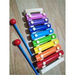 Empressco Ahşap Ksilofon, 8 Nota, 25 Cm, Renkli Oyuncak Müzik Aleti - Seçenek 1 - 1BW-Beyaz