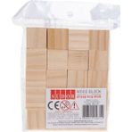 Empressco Ahşap Küp Bloklar 20'li Set, Doğal Renk, 2X2X2 Cm, Eğlenceli ve Öğretici Oyun Seti - Seçenek 1 - Ahşap - Ceviz