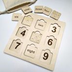 Empressco Ahşap Sayı Tahtası, Eğitici Puzzle, Montessori Öğrenme Oyunu, Çocuklar Için - Seçenek 1 - Ahşap - Ceviz