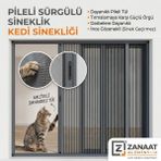 Empressco Alüminyum Kedi Sineklik Pileli Sürgülü 90×210, Şık ve Dayanıklı Tasarım - 001-Renkli - Seçenek 1