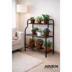 Empressco Arvionhome Modern Siyah 3 Katlı Metal Mutfak ve Dekoratif Saksılık Rafı-Organizer - Fiyatı, Yorumları - Seçenek 1 - Abanoz