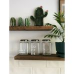 Empressco Atölye Merdiven Cam 3lü Dekoratif Erzak Kahve Çay Şeker Kavanozu Coffee Etiketli - Fiyatı, Yorumları - Altın - 1 - 1,3 lt