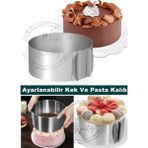 Empressco Ayarlanabilir Paslanmaz Kek ve Pasta Kalıbı, Esnek Çemberli Pandispanya Kalıbı - Seçenek 1 - (ClearEyelets)Black-RadiantOrchid