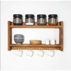 Empressco Bigwoodworkers Ahşap Baharatlık Fincan Askılı Mutfak Rafı 10 W Güçte Almond Cream Renk