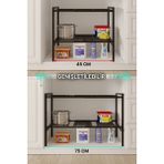 Empressco Bino Dolap Içi Tezgah Altı Raf Metal Ayarlanabilir Organizer Mutfak Banyo Çok Amaçlı Düzenleyici - Fiyatı, Yorumları - Ahşap Rengi - Seçenek 1
