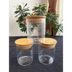 Empressco Diba Avm 3 Lü Cam Kavonoz Ahşap Kapaklı Vakumlu Kapaklı Cam Baharatlık Şık TASARIM210 ml 6,5x8 cm - Fiyatı, Yorumları - Altın - 1,3 lt