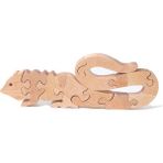 Empressco Doğal Ahşap Eğitici Yap Boz Ejderha Figürlü Dekoratif Boyanabilir Puzzle - Seçenek 1 - Ahşap - Ceviz