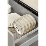 Empressco Edora Home Parlak Altın 6 Bölmeli Tava Tencere Kapak Düzenleyici Çekmece Içi Organizer Paslanmaz Metal - Fiyatı, Yorumları - Ahşap Rengi - Seçenek 1