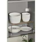 Empressco Edora Home Parlak Altın Dolap Içi Düzenleyici Tel Raf Fincan Tabak Kase Organizer Paslanmaz Metal - Fiyatı, Yorumları - Ahşap Rengi - Seçenek 1