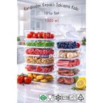 Empressco Ezupack 1 Lt 10 Adet Kendinden Kapaklı Mikrodalga Difriz Derin Dondurucu Buzluk Düzenleyici Saklama Kabı - Fiyatı, Yorumları - 079 Buz Beyazı - Seçenek 1