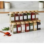 Empressco Fbzhome 12’li Bambu Kapaklı Kare Formlu Cam Baharatlık Seti / 16 Adet Etiket - Fiyatı, Yorumları - Ahşap - 1 lt