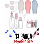 Empressco Hombak 13 Adet Çok Amaçlı Seyahat Seti Doldurulabilir Krem Kutusu Şampuan Duş Jeli Sprey Losyon Şişe Seti - Fiyatı, Yorumları - Seçenek 1 - 0 - Siyah