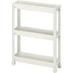 Empressco Ikea Servis Sehpası Beyaz 54X18X71 cm Mutfak-Banyo Düzenleyicisi 3 Katlı Tekerlekli - Fiyatı, Yorumları - Almond Cream