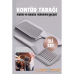 Empressco Kavisli Kontur Kesim Tarağı 2'li Set, Kuaför ve Berberler Için Profesyonel - Seçenek 1
