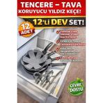 Empressco Keskon 12’li Tencere Tava Koruyucu Seti – Çizilmeyi Önleyen Keçe | Mutfak Düzenleyici, Tencere Arası - Fiyatı, Yorumları - Seçenek 1