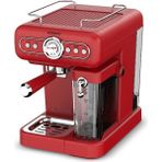 Empressco Kırmızı Vintage El Yapımı Süt Hazneli Espresso, Latte ve Capuccino Makinesi - Seçenek 1