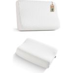 Empressco Konforlu Visco Ortopedik Yastık, Çift Boyun Destekli, Beyaz, 58X38X12/10CM - 10 cm - 00-Siyah - Beyaz